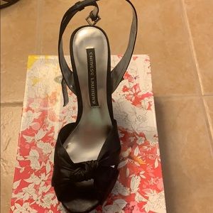 Chinese Laundry Black Satin Heels